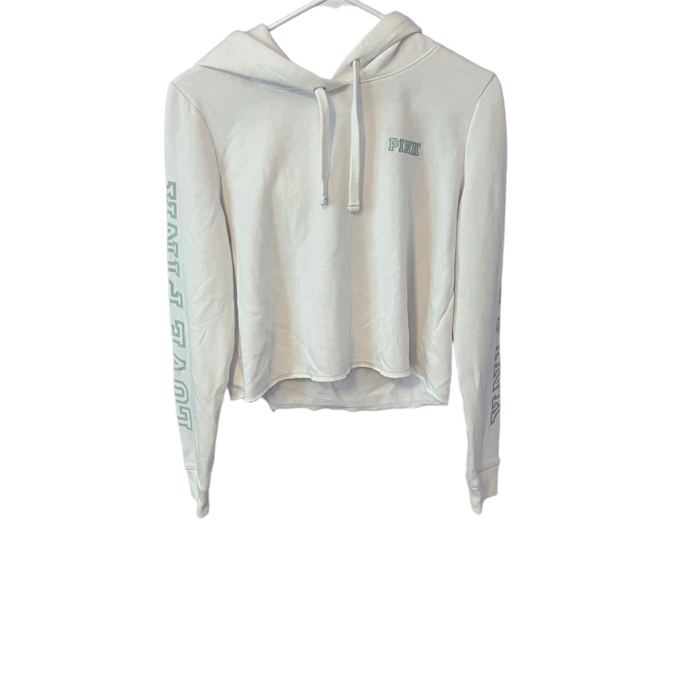 VS Pink White and Mint Green Cropped Hoodie